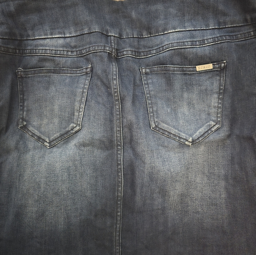 Denim Blue Women’s Denim Skort Lg - Picture 11 of 12
